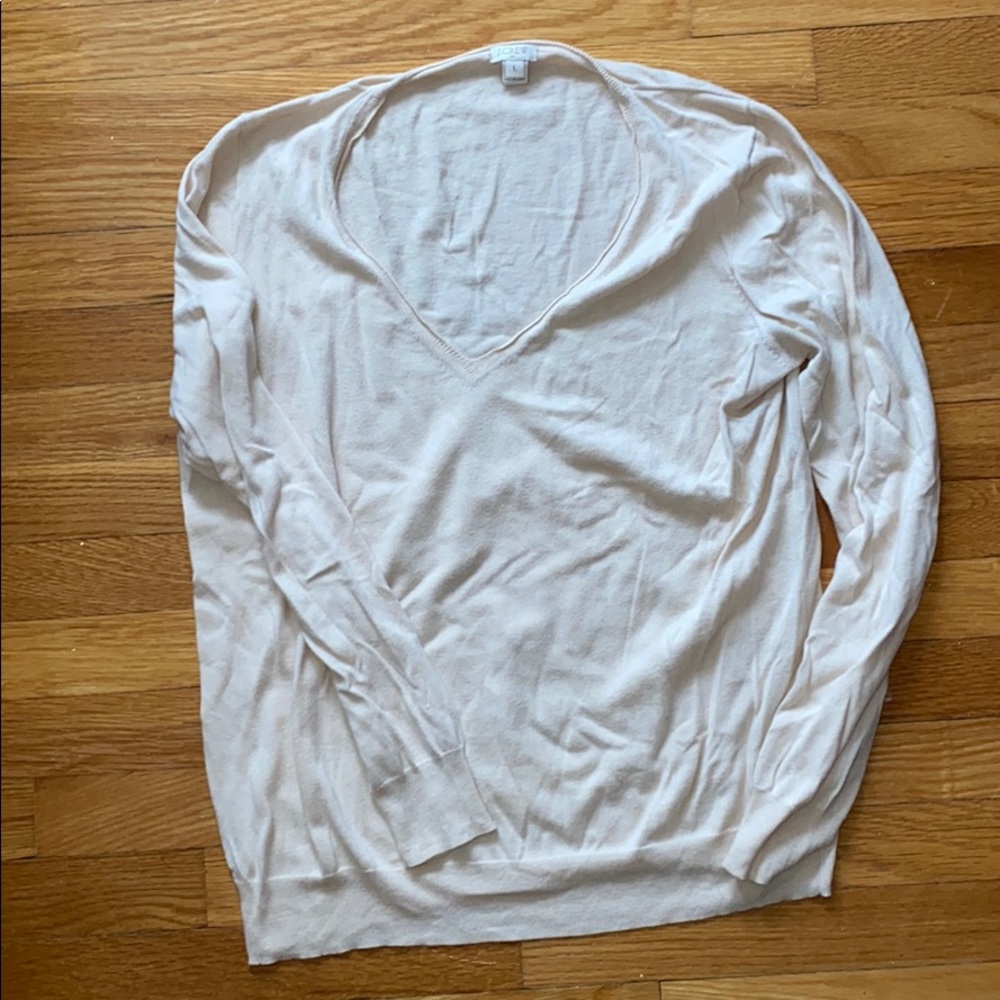 Cream V Neck